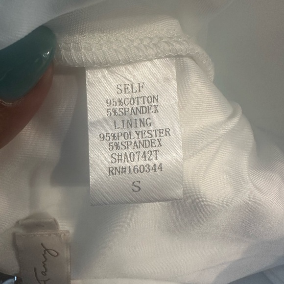 Beige Botany Cotton Cropped Corset  Tank Top- Off White, S - Picture 4 of 5